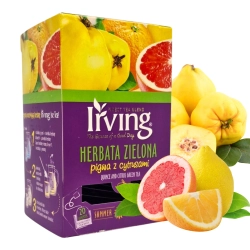 Herbata IRVING zielona pigwa z cytrusami 20 torebek